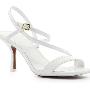 Michael Michael Kors Tasha White Leather Strappy Heels Sandals Women’s 11